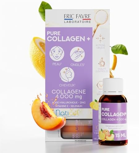 ERIC FAVRE Pure Collagen+ Saveur Pêche Citron – 10 ampoules de 15 ml main image 1