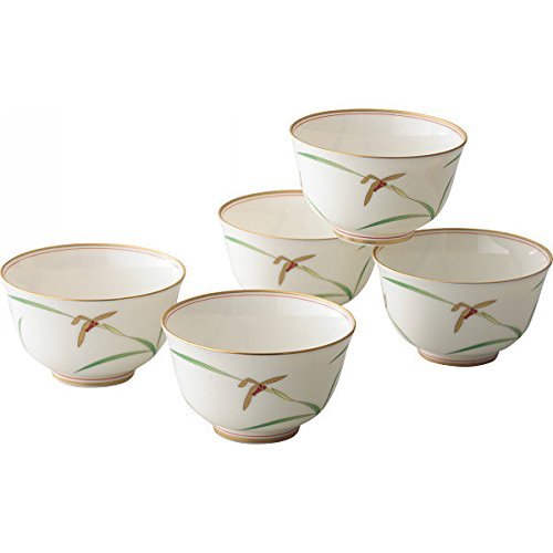Amazon | 香蘭社 グリーン金蘭 湯呑5客揃 | 香蘭社 | 湯呑み