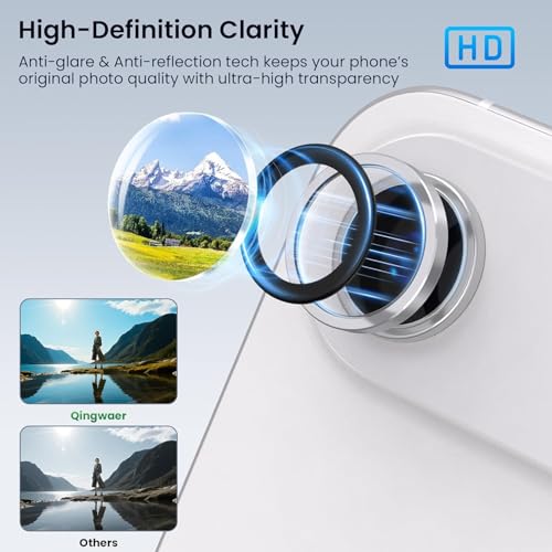 Image of Lensarmor Compatible With Cloud White iPhone Air Camera Lens Protector - 9H Tempered Glass, Scratch Resistant, Premium iPhone Air Accessories, Flash-Friendly Lens Cover