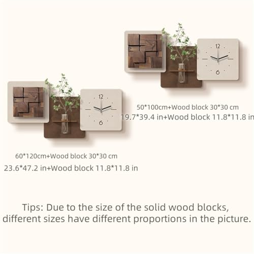 Reloj de pared decorativo 3D con florero y arte de pared miniatura 5