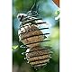 dobar® Meisenknödelhalter - Futterspirale für Meisenknödel - Vogelfutterspender aus Metall - Futtersäule für Wildvögel für Garten/Terrasse/Balkon - Ø 7,5 x 11 (26,5) cm - Grün
