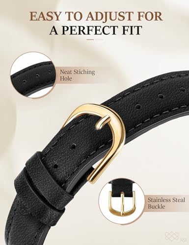 Image of Newlibery Leather Band for Women Slim Dressy Bands Compatible with Apple Watch 38mm 40mm 41mm 42mm 44mm 45mm 49mm, Designer Interlock Buckle Strap for iWatch Series 10 /9 /8 /7 /6 /5 /4 /3 /2 /1 /SE /Ultra