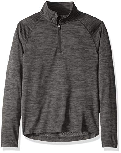 Charles River Apparel unisex child Space Dye Performance Quarter Zip Pullover Shirt, Black, Large US
