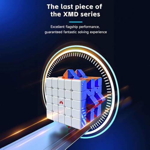 Image of QiYi X-Man Hong 5x5 Magnetic Speed Cube | Ball-Core, UV Coated & Core Positioning | 61mm Lightweight 128g Flagship Professional 5x5x5 Puzzle
