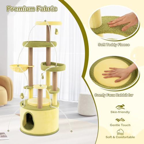 Torre para Gatos Temática Aguacate 62.5 Pulgadas miniatura 5