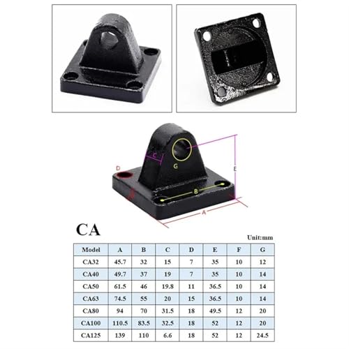 Accessoires pour vérin pneumatique SC40 type I fixation alésage 40mm - 6