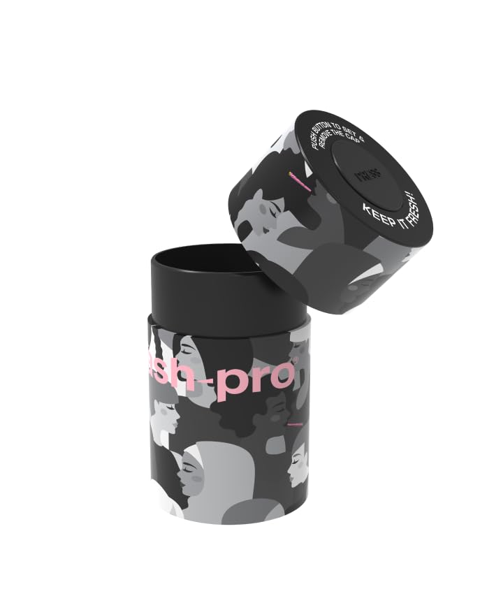 Image of Stash-Pro Vacuum Storage Jar - Power Tribe Edition | 10cm x 5.6cm Airtight & Smell-Proof Container | Unity Faces Design | Push Button Vacuum Seal for Herbs, Spices & More