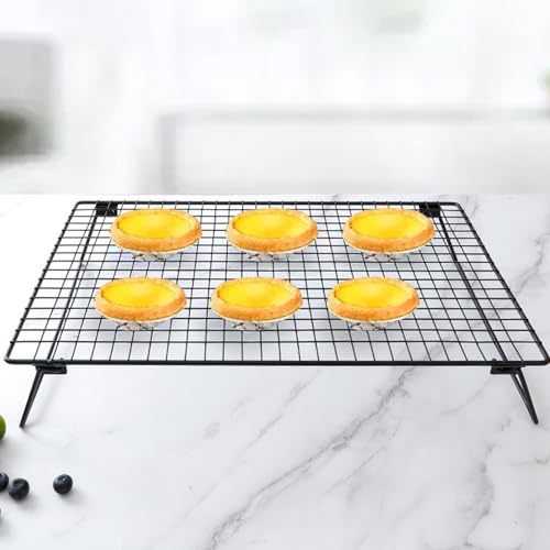 Grille de cuisson robuste en maille d'acier inoxydable avec structure stable lot de 2 - 4