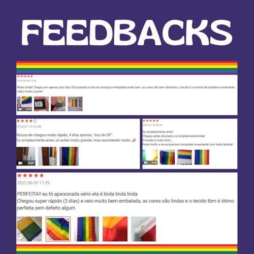 Bandeira LGBT Arco-iris Dupla face Resistente 90x60 Orgulho Gay Bandeira Grande