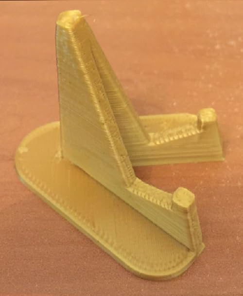 Custom 3D-Printed Megalodon Shark Tooth Display Stand - 1-1/2 Tall with a Base That is 1-3/8 Wide x 1-1/2 Deep (Gold)