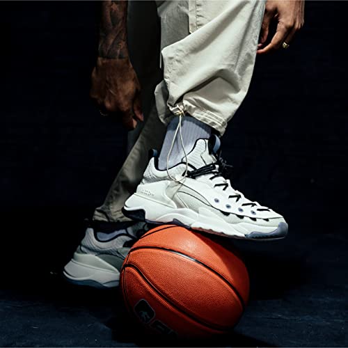 AND1 Marauder Men’s Basketball Shoes, Casual Low Top Basketball Sneakers, Sizes 7 to 15, Black, White, Red and Grey 6