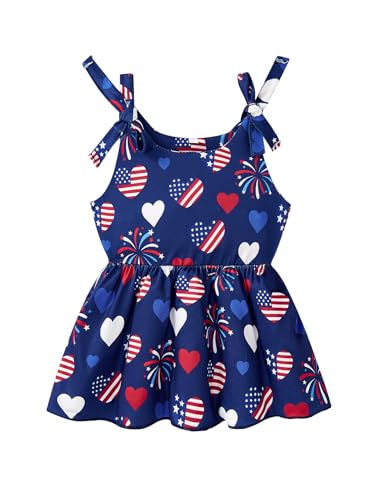 Image of Toddler Girls Clothes Summer Short Set Outfit Tie Knot Shoulder Sleeveless Ruffle Tops and Shorts 2PC Clothing Set