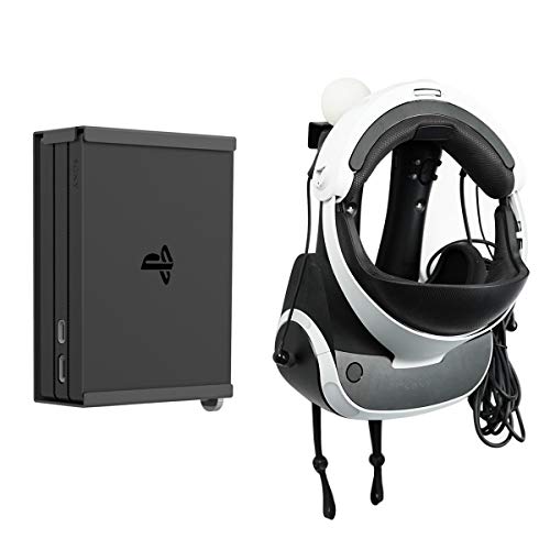 Monzlteck Wall Mount for ps4 VR (gen2), Headset,Move Controller Holder