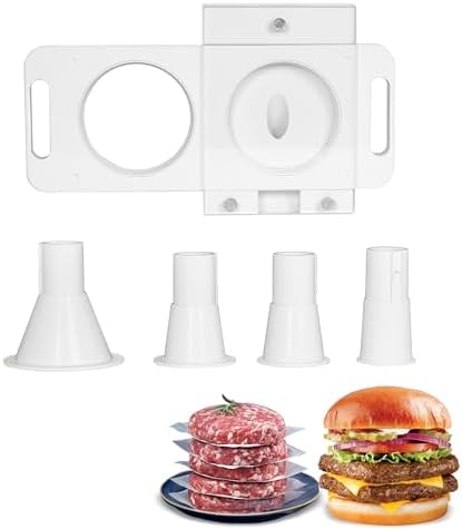 Hakka Hamburger Patty Maker Auto Universal Attachment Fit with Meat Grinder and Sausage Stuffer