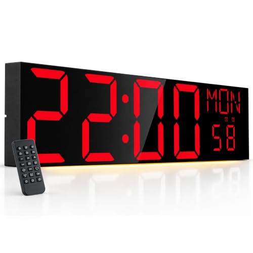 Image of JALL 30 inch Extra Large Digital Wall Clock, Giant LED Display with Remote Control, Digital Clock with Jumbo Numbers, Countdown Timer for Gym, Office, Living Room, Classroom, Home Decor, Warehouse