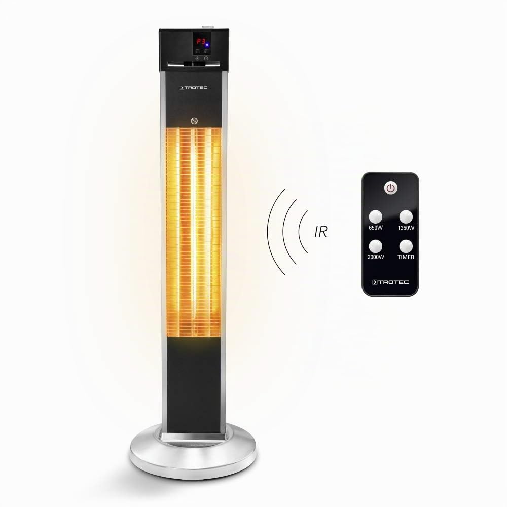 TROTEC Chauffage Radiant IRS 2000 E 2000W avec télécommande
