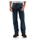 Carhartt Men's Relaxed Straight Denim Five Pocket Jean,Dark Vintage Blue,34 x 32