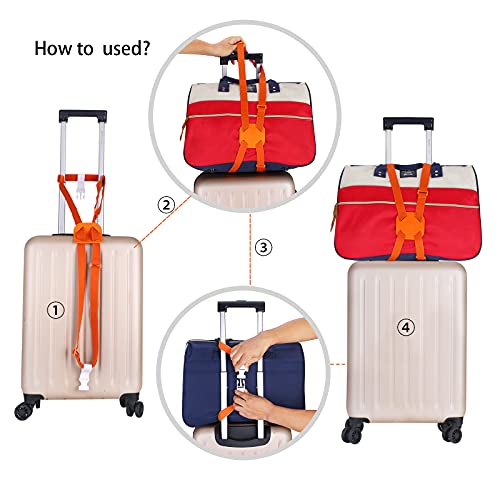 Image of VVILL Bag Bungee, Luggage Straps Suitcase Adjustable Belt - Lightweight and Durable Travel Bag Accessories