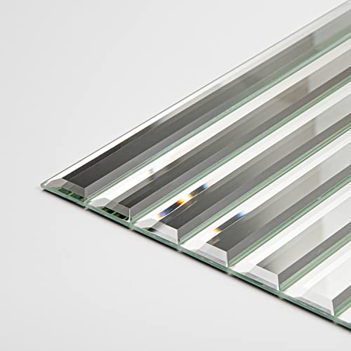 Lovdeco Peel And Stick Mirror Backsplash, 1.2" X 12" Strip Mirror Tiles For Kitchen Backsplash, Bathroom Wall, Mirror Frame, 5 Pieces, 5 Sq.ft. #TOP4