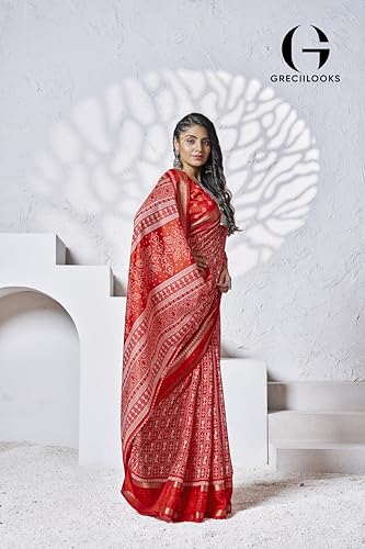 Image of GRECIILOOKS Saree | Women Saree | Saree for women latest design | Saree | Saree for Women | Silk Saree | Banarasi Saree