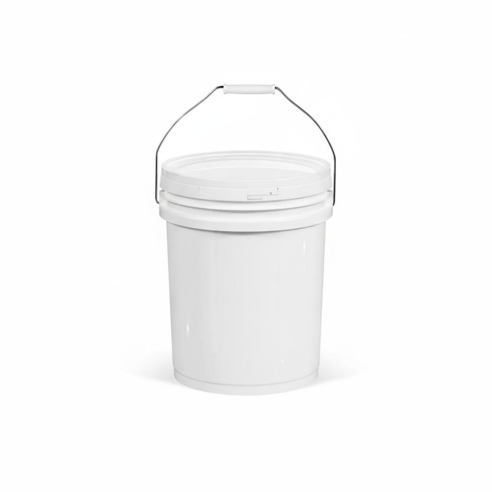 Long-Lasting PP Material Industrial Plastic Pail with Handle Reusable Pail with Handle Reinforced Design Heavy Duty Storage Pail Easy to Clean for Painting, Fishing, White, 20L B-image-49