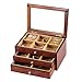 Produktbild Aufbewahrung Uhrenbox Multi-Layer-Schmuck Aufbewahrungsbox Holz Uhr Aufbewahrungsbox Haushalt Schmuck-Display-Box (Color : Red, Size : 23.8 * 16.3 * 12.3cm)