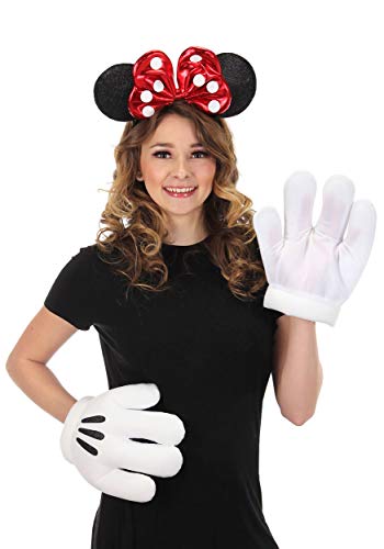 Disney minnie mouse glitter headband with satin bow & oversiz…