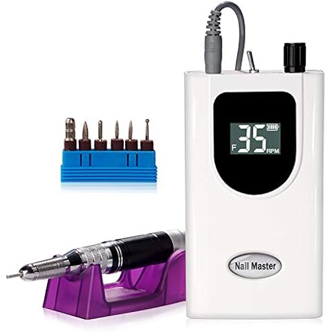 Nagelfräser Elektrisch 35000u/Min Wiederaufladbare, AZ GOGO Profi Nagelfeile Maniküre Pediküreset Elektrisch Akku Nagelstudio/DIY-Maniküre Cover