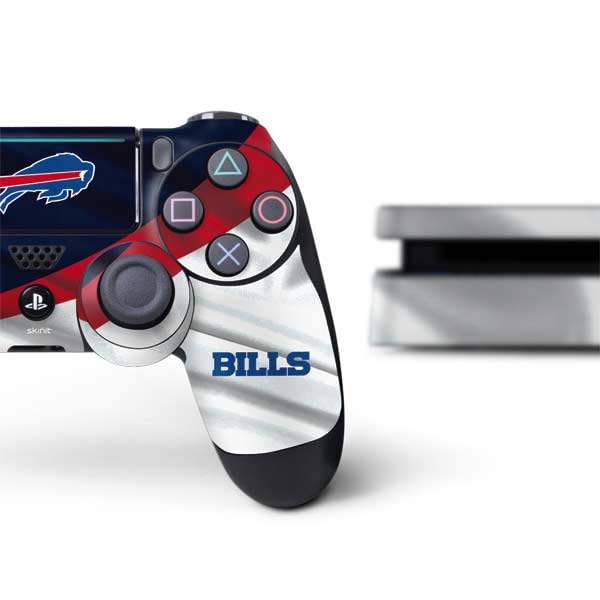 Skinit Decal Gaming Skin Compatible with PS4 Slim Bundle - Officially Licensed NFL Buffalo Bills Design