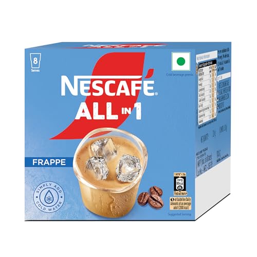 Image of NESCAFE All in 1 Frappe | Instant Cold Coffee Premix - Just Add Cold Water | 224g (8 Sachets X 28g), Box