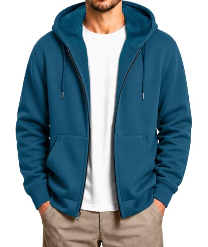 SCODI Hoodies for Men Zip Up Heavyweight Fleece Sweatshirt Thick Jacket 3XL - image 1