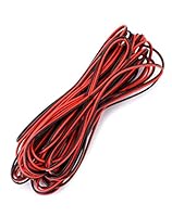 QWORK® 10 Meter 22AWG Elektrischer Draht, 2-adriges schwarz-rotes Elektrischer Draht, Verlängerungskabel, für LED Strip und elektronische Verdrahtung