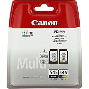 Canon Genuine Ink Cartridges PG-545/CL-546 – Pack of 2 Multi-Coloured For Selected PIXMA TR, TS, MX and MG Series