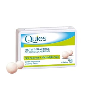 Quies 24 gehoorbeschermballen, van natuurlijke was