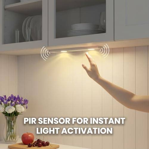 Image of Havells SLEEKBEAM Plus 260MM 1.5W Rechargeable Motion Sensor LED Light for Wardrobe, Closet, Cabinet, Kitchen, Under Stairs, Drawer, Shelf, Garage, Quick Magnetic Self Installation| Type-C Charging
