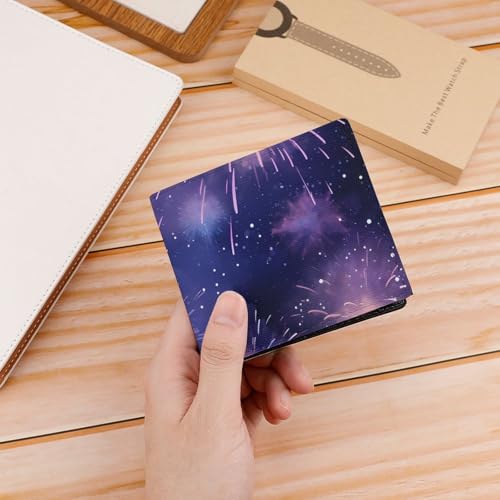 Fireworks Bifold Wallet Front Pocket Wallet Credit Card Wallet Cute Card Holder for Women Men4