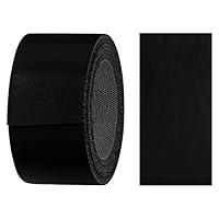 haggiy Kantenumleimer aus Melamin mit Schmelzkleber, 40 mm x 5 m | Umleimer zum Aufbügeln f. Regalbretter & Platten | Kantenband - Dekor: Schwarz-glatt