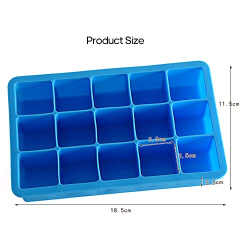 Bandeja do cubo de gelo do silicone do produto comestível 14 grades do molde do cubo de gelo pequeno