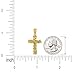 Jewelry America Solid 14k Yellow Gold Textured Nugget Cross Pendant