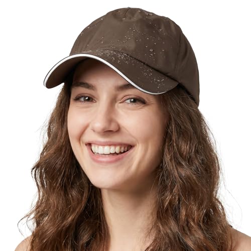 Image of Mens Waterproof Baseball Cap Womens Rain Hat Quick Dry Running Hat with Sweatband Outdoor Golf Breathable Sports Cap
