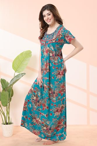 Image of Soulemo Women Premium Rayon Printed Nighty 1794