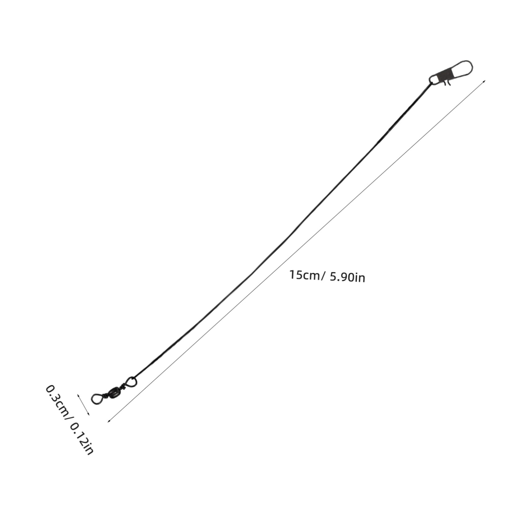 Toddmomy 50pcs Fishing Fishing Wire with Swivel Snap Durable and Lightweight for Sea/Freshwater Angling