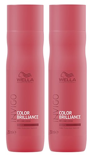 Wella INVIGO Color Brilliance Protection Shampoo Coarse, 2er Pack(2 x 250 ml) Blumig
