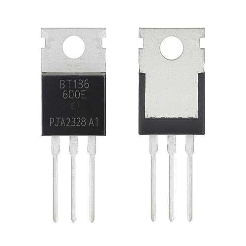 Image of BT136-600E BT136-600 BT136 BT136-600D Triac Thyristor 4A 600V Triacs Transistor 136-600E Through Hole TO-220 (Pack of 10pcs)