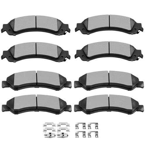 Image of SCITOO D1092 D834 8PCS Front Semi-Metal Rear Ceramic Brake Pad Sets | Fit For GMC For Sierra 1500 2005-2007