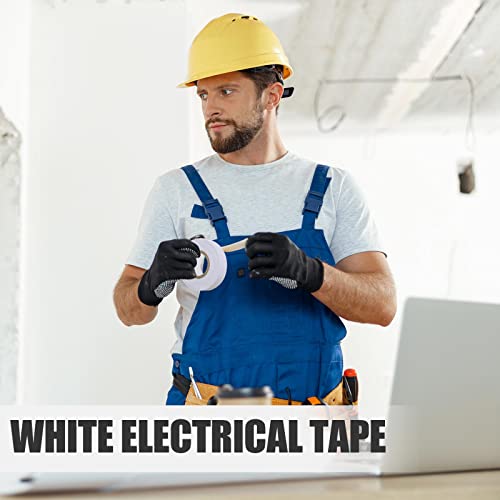 Image of Treela White 66 ft 20 Rolls Electrical Tape 3 /4 Inch Waterproof Vinyl Electrical Insulating Tape Indoor Outdoor High Temperature Resistance Accessory for Wire and Cable (Pack of 3)