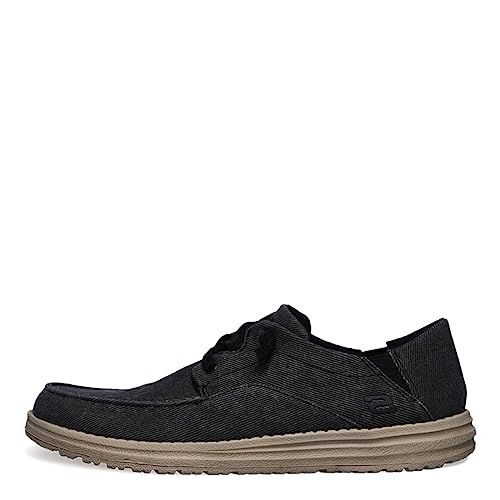 Skechers Men's VOLGO Melson Canvas Slip-On Moccasin Shoe, Black, 11 Medium US Skechers Men's VOLGO Melson Canvas Slip-On Moccasin Shoe, Black, 11 Medium US