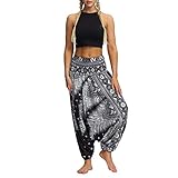 YWLINK 2020 Damen Kleidung,Frauen BeiläUfige Sommer Lose Yoga Hosen Elegant Baggy Boho Aladdin Overall Pluderhosen