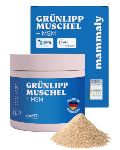 mammaly NEUHEIT 2026: Grünlippmuschel + MSM Gelenk-Komplex (150g Pulver)