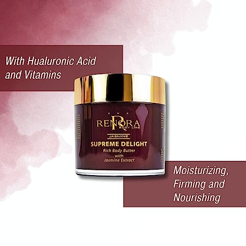 RENORA Natural Body Butter for Women with Almond Oil Hyaluronic Acid & Vitamins - Image 2
